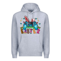 Heather Grey Happy Easter Gamer Premium Hoodie - CowhideDigitalArt