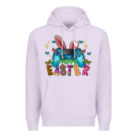 Lilac Happy Easter Gamer Premium Hoodie - CowhideDigitalArt