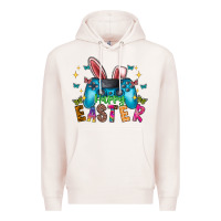 Pale Pink Happy Easter Gamer Premium Hoodie - CowhideDigitalArt