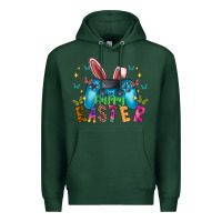 Sports Green Happy Easter Gamer Premium Hoodie - CowhideDigitalArt
