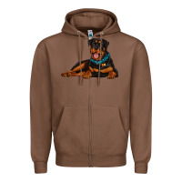 Chestnut rottweiler Zipper Hoodie - Artiststas