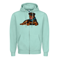 Seafoam rottweiler Zipper Hoodie - Artiststas