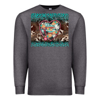 Charcoal Heather western nurse stethoscope turquoise leopardes Premium Sweatshirt - BarkalooDesign
