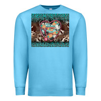 Ocean Blue western nurse stethoscope turquoise leopardes Premium Sweatshirt - BarkalooDesign