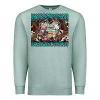 Seafoam western nurse stethoscope turquoise leopardes Premium Sweatshirt - BarkalooDesign