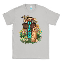 Moon Dust He is risen Bunny Cross Easter Day Classic Tee - HowdyJamesFarm