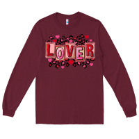Burgundy Valentine's Day lover Long Sleeve Tee - FaDigitalArtStudio