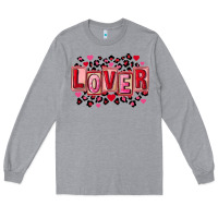 Heather Grey Valentine's Day lover Long Sleeve Tee - FaDigitalArtStudio