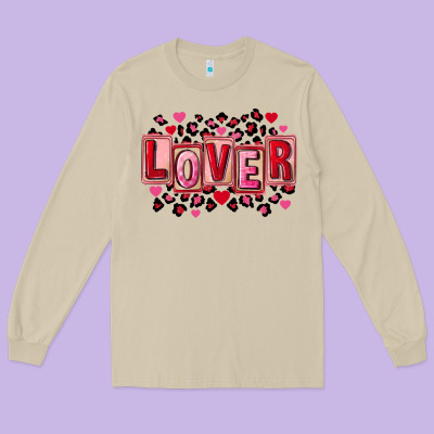 Valentine's Day Lover Long Sleeve Tee Designed By Fadigitalartstudio
