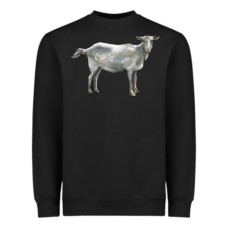 Saanen Goat Heavyweight Sweatshirt by LillyAllenDesigns | Teevron