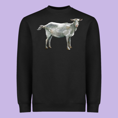 Saanen Goat Heavyweight Sweatshirt Designed By Lillyallendesigns