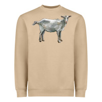 Mushroom saanen goat Heavyweight Sweatshirt - LillyAllenDesigns