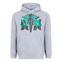 Heather Grey registered medical symbol nurse Heavyweight Hoodie - BarkalooDesign