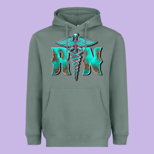 Registered Medical Symbol Nurse Heavyweight Hoodie Designed By Barkaloodesign