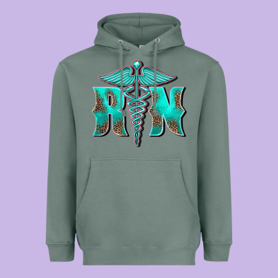 Registered Medical Symbol Nurse Heavyweight Hoodie Designed By Barkaloodesign