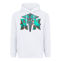 White registered medical symbol nurse Heavyweight Hoodie - BarkalooDesign