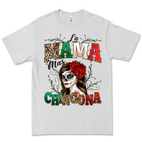 Dove Grey La Mama Mas Chingona Premium Tee - texasbilliewilder