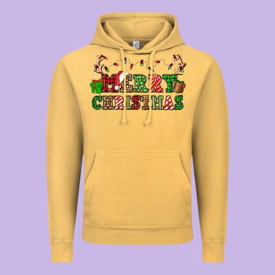 Merry Christmas Vintage Hoodie Designed By Oliviacreatesart