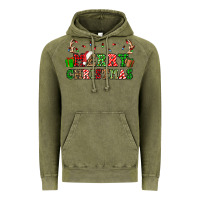 Vintage Olive merry christmas Vintage Hoodie - OliviaCreatesArt