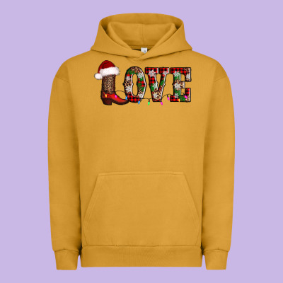 Love Christmas Boots Urban Hoodie Designed By Adodesignshop