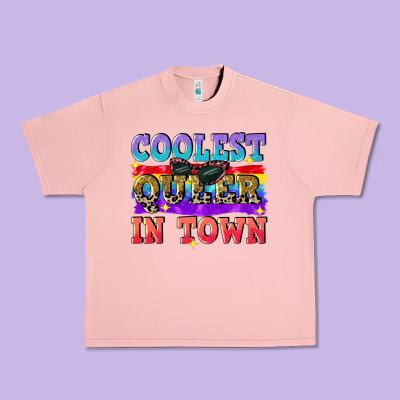 Coolest Queer In Town Urban Heavy Tee Designed By Cowgirlartshop