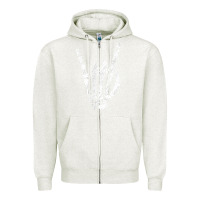 Oatmeal Heather Rock Hand Sign Skeleton Rock N Roll Halloween Faux Pocket Zipper Hoodie - longCreatives