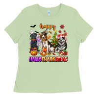 Happy Hallothanksmas Dogs Ladies Tee | Teevron