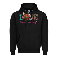 Black love french bulldogs Zipper Hoodie - Artiststas