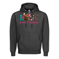 Charcoal Heather love french bulldogs Zipper Hoodie - Artiststas
