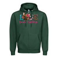 Sports Green love french bulldogs Zipper Hoodie - Artiststas