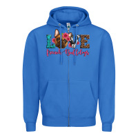 Love French Bulldogs Zipper Hoodie | Teevron