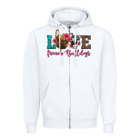 White love french bulldogs Zipper Hoodie - Artiststas