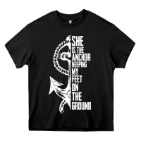 Black she is the anchor keeping my feet on the ground Heavy Core Tee - Bettercallsaul