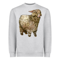 Heather Grey Angora Goat Heavyweight Sweatshirt - LillyAllenDesigns