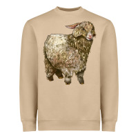 Mushroom Angora Goat Heavyweight Sweatshirt - LillyAllenDesigns