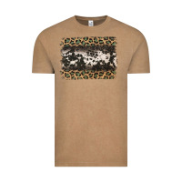 Vintage Coffee leopard cowhide pattern background Vintage Tee - Jasminsmagicworld