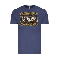 Vintage Denim leopard cowhide pattern background Vintage Tee - Jasminsmagicworld