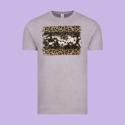 Leopard Cowhide Pattern Background Vintage Tee Designed By Jasminsmagicworld