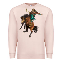Pale Pink western horse rodeo Premium Sweatshirt - BarkalooDesign