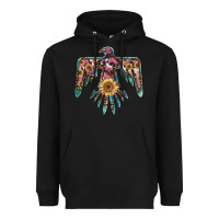 Black pinky western sunflower thunderbird Heavyweight Hoodie - BarkalooDesign