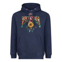 Navy pinky western sunflower thunderbird Heavyweight Hoodie - BarkalooDesign