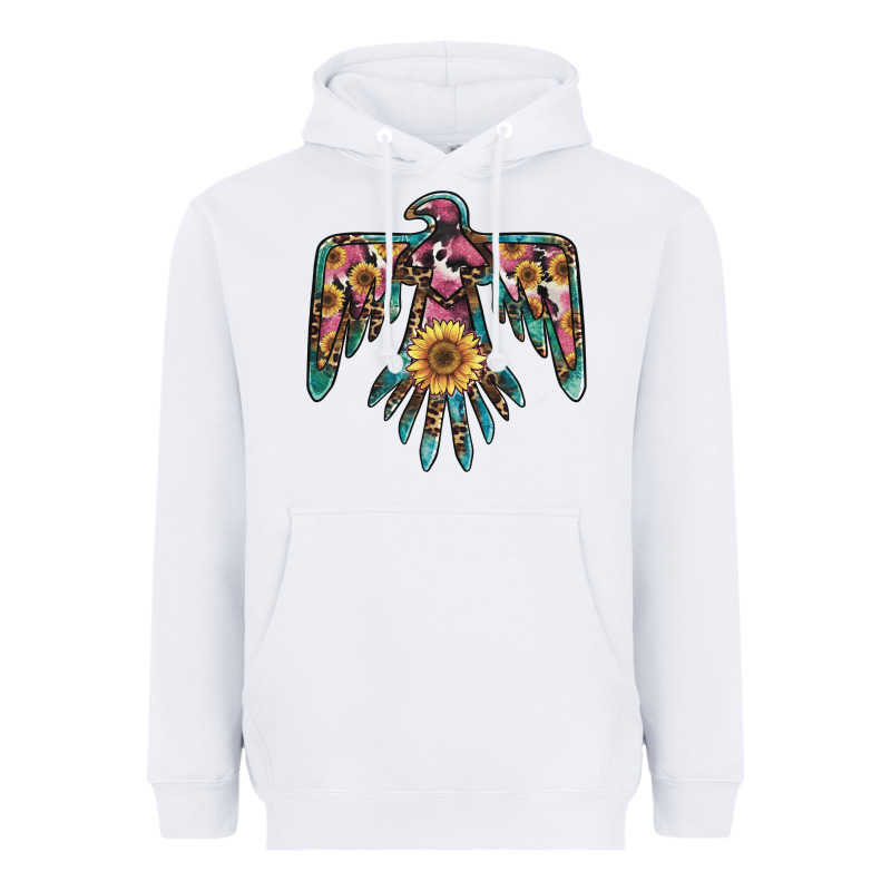 Pinky Western Sunflower Thunderbird Heavyweight Hoodie by BarkalooDesign | Teevron