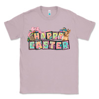 Lilac Happy Easter plate letters Easter Day Classic Tee - HowdyJamesFarm