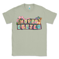 Matcha Happy Easter plate letters Easter Day Classic Tee - HowdyJamesFarm