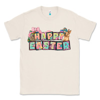 Natural Happy Easter plate letters Easter Day Classic Tee - HowdyJamesFarm