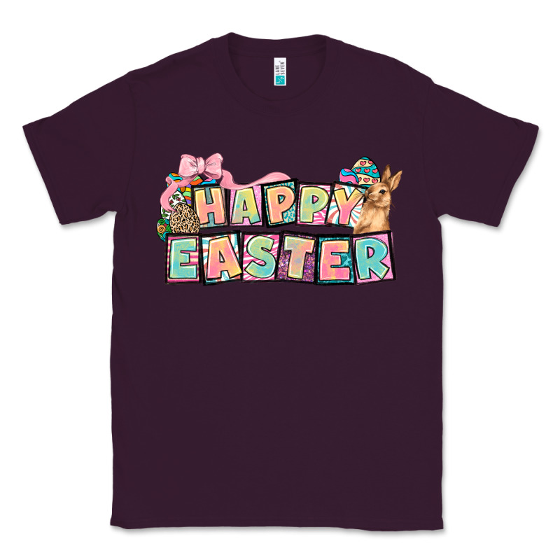 Happy Easter Plate Letters Easter Day Classic Tee by HowdyJamesFarm | Teevron