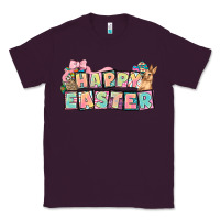 Plum Happy Easter plate letters Easter Day Classic Tee - HowdyJamesFarm