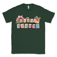Sports Green Happy Easter plate letters Easter Day Classic Tee - HowdyJamesFarm