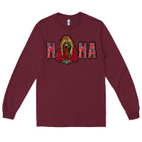 Burgundy Nana Lady Of Guadalupe Long Sleeve Tee - Jasminsmagicworld