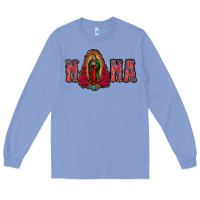 Colony Blue Nana Lady Of Guadalupe Long Sleeve Tee - Jasminsmagicworld